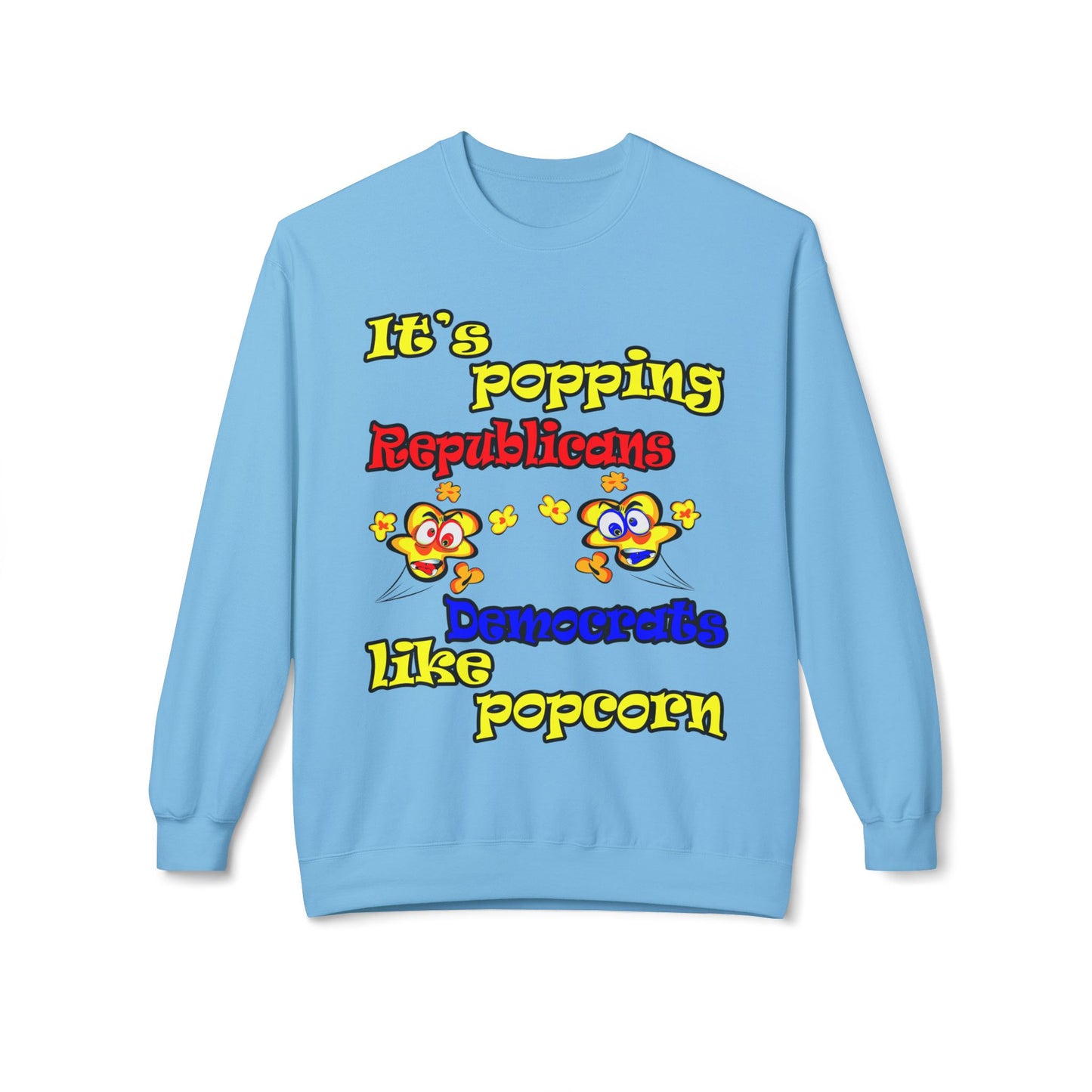 popping like popcorn - Unisex Midweight Softstyle Fleece Crewneck Sweatshirt