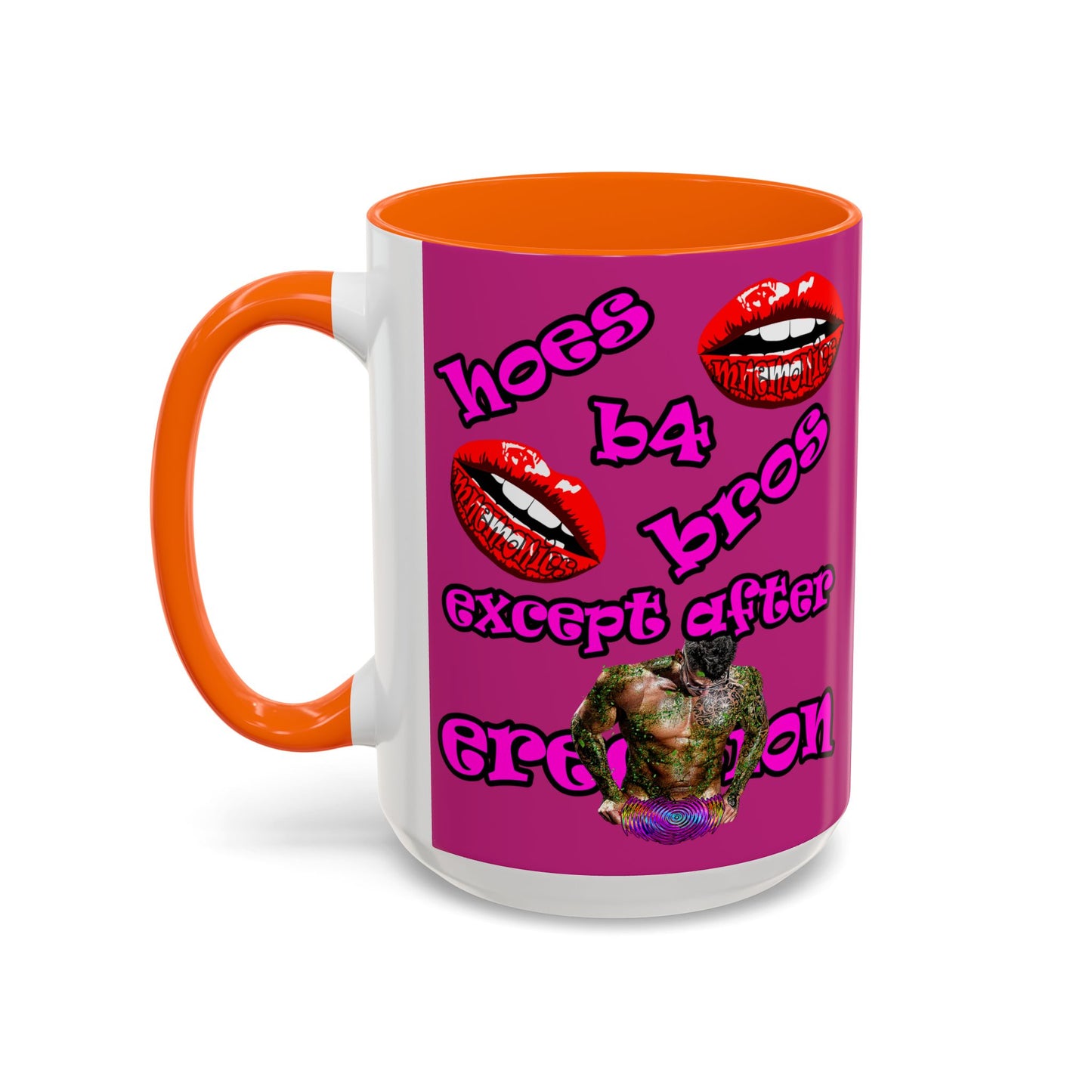 hoes b4 bros - Accent Mug (pink)
