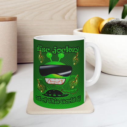 disc jockey - White Mug (logo green)