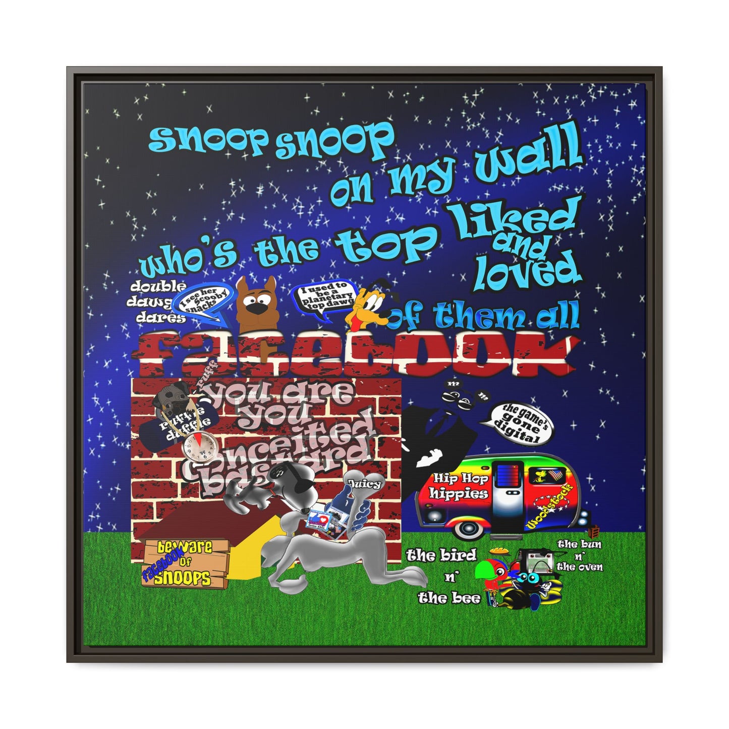 snoops - framed canvas art