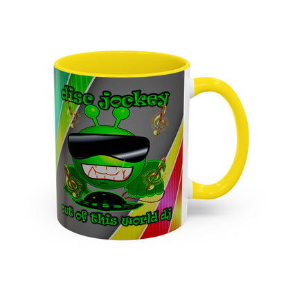 disc jockey - Accent Mug (rainbow split)