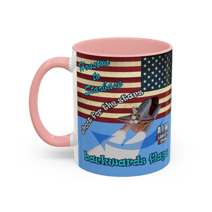 shoot for the stars - Accent Mug (light blue)
