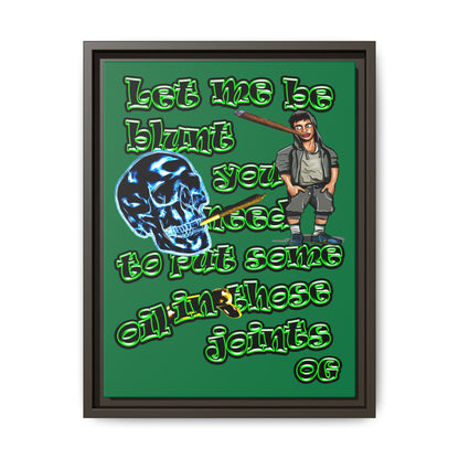 og - framed canvas art (dark green)