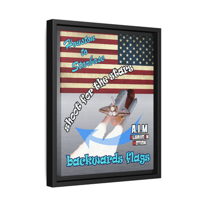 shoot for the stars - framed canvas art (brushed nickel)