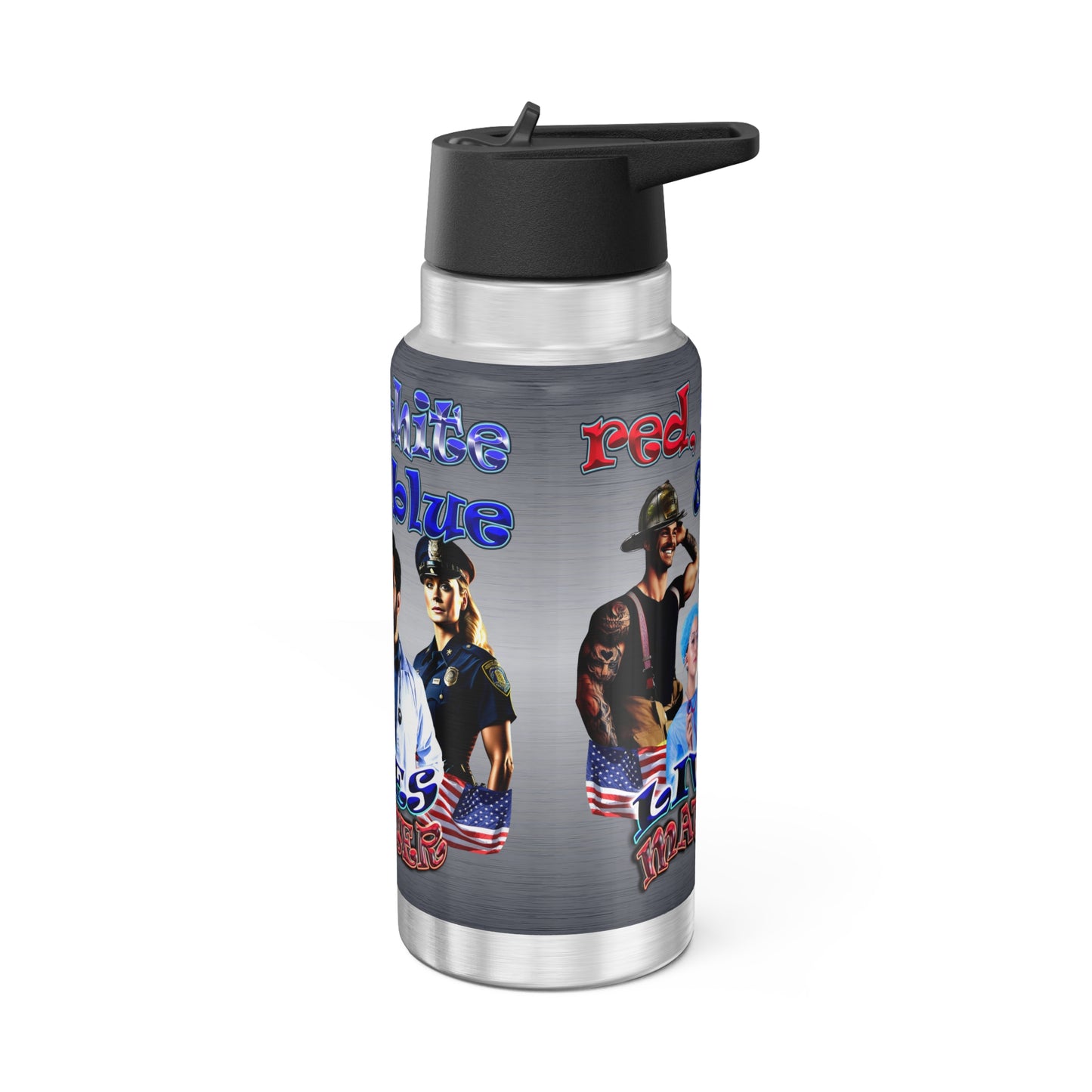 rw&b lives matter - Gator Tumbler, 32oz  (brushed nickel)