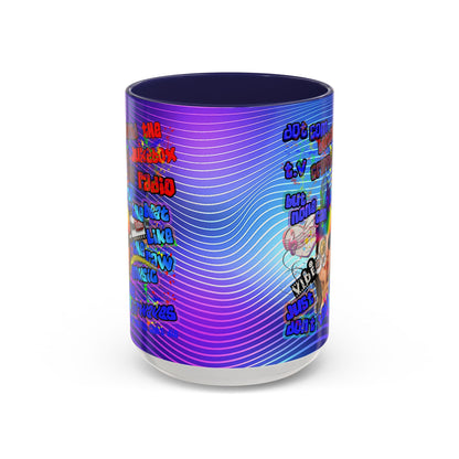 drop the beat - Accent Mug (purple wave)