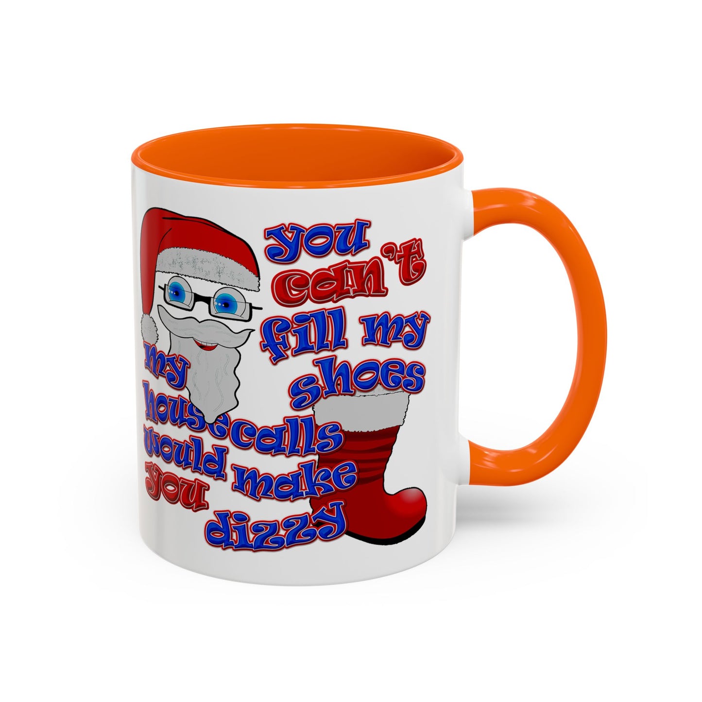 santa's shoes - Accent Mug (white)
