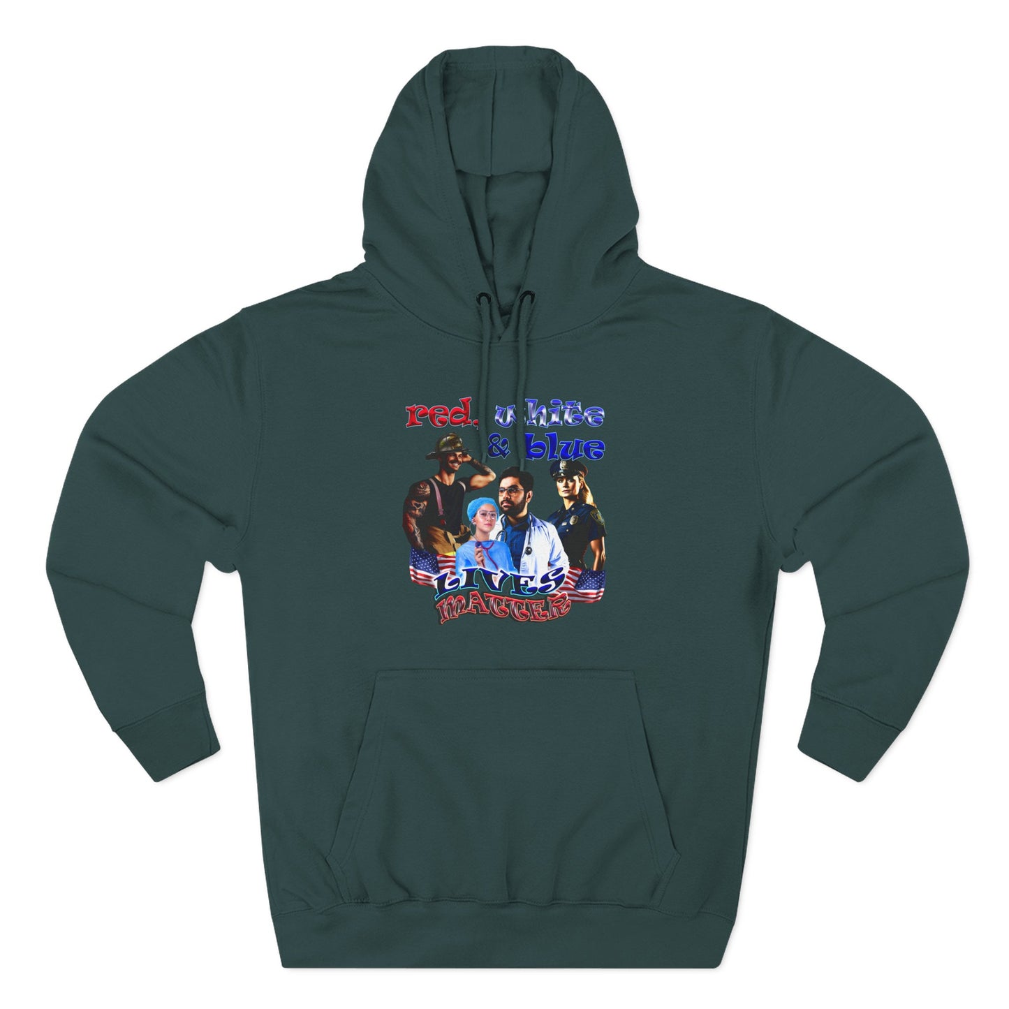rw&b lives matter - Three-Panel Fleece Hoodie