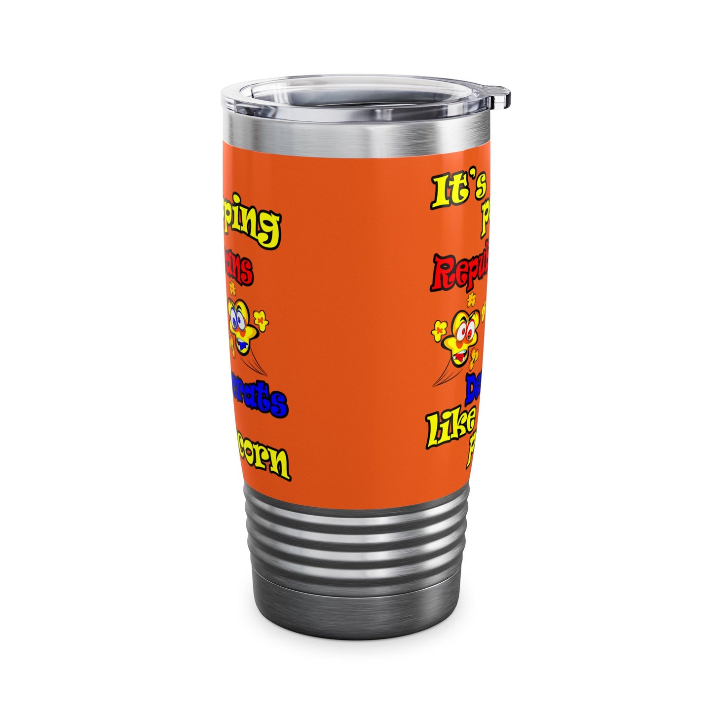 popping like popcorn - Ringneck Tumbler, 20oz (orange)