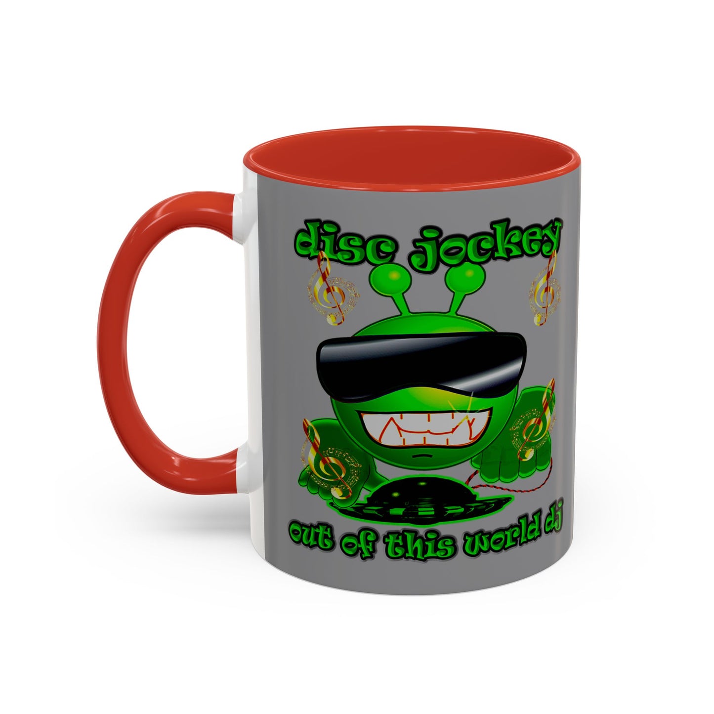 disc jockey - Accent Mug (grey)