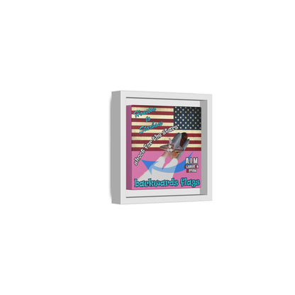 shoot for the stars - framed canvas art (light pink)