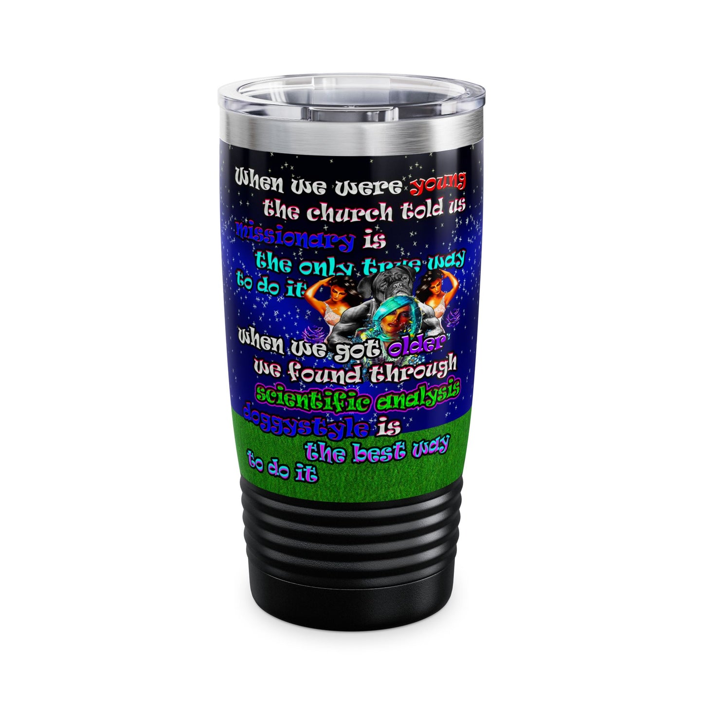 doggystyle - Ringneck Tumbler, 20oz ('snoops' background)