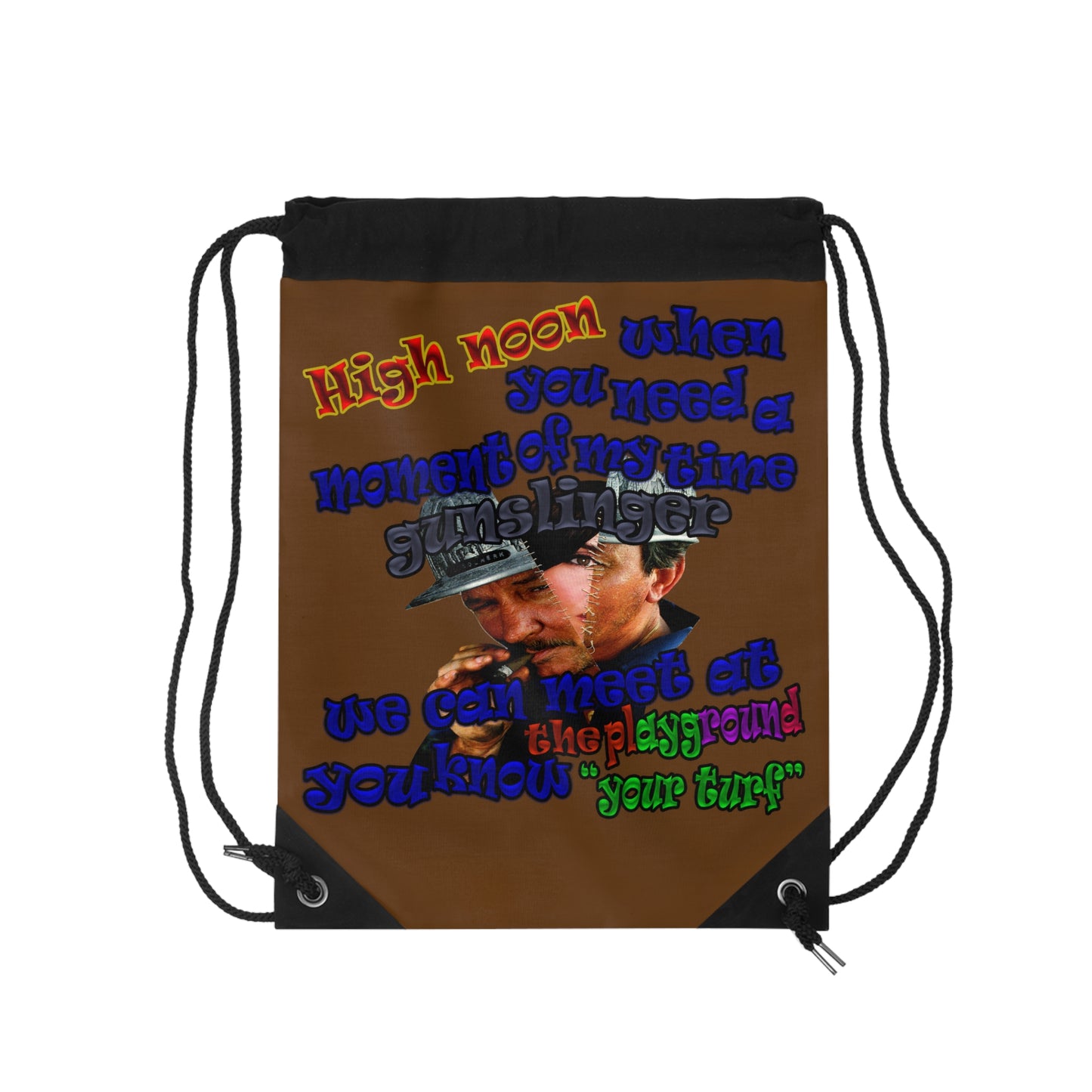 high noon - Drawstring Bag (brown)