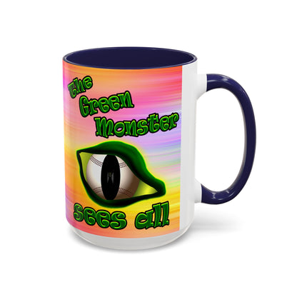 green monster - Accent Mug (color blur)