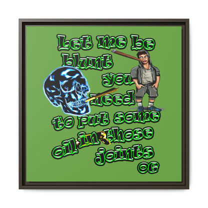 og - framed canvas art (green)