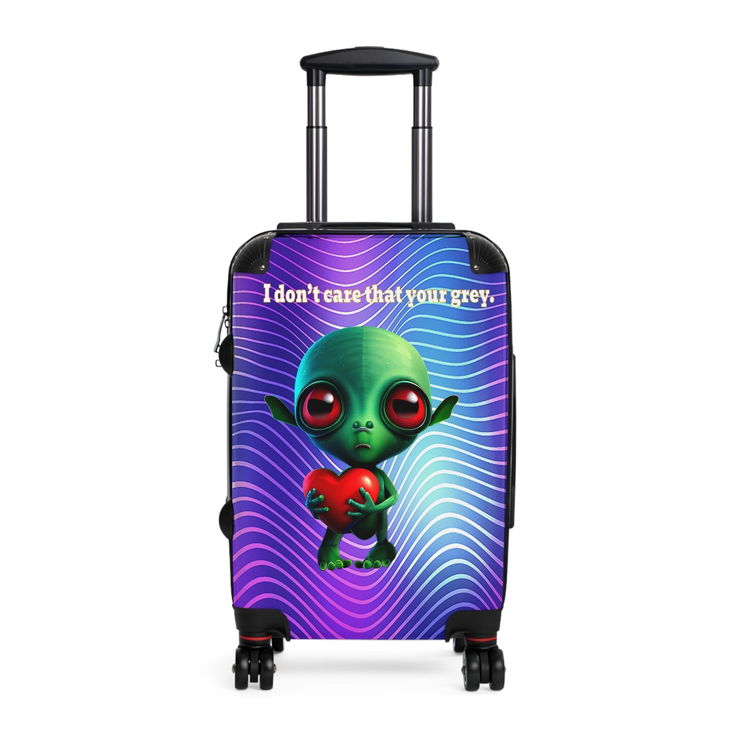 I don't care that your grey - Suitcase (purple wave)