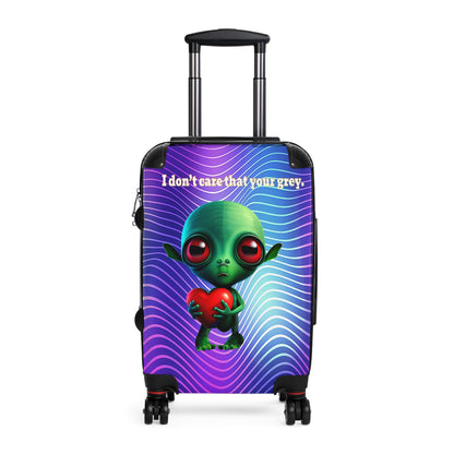 I don't care that your grey - Suitcase (purple wave)