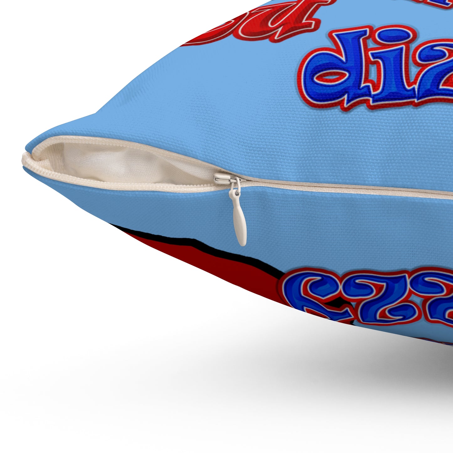 santa's shoes - Spun Polyester Square Pillow - (light blue)
