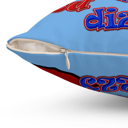 santa's shoes - Spun Polyester Square Pillow - (light blue)