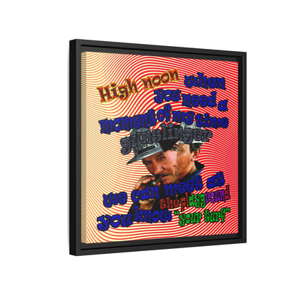 high noon - framed canvas art (yellow-orange wave)
