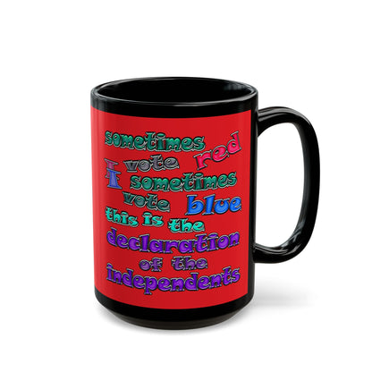 declaration of the independents - Black Mug (red)