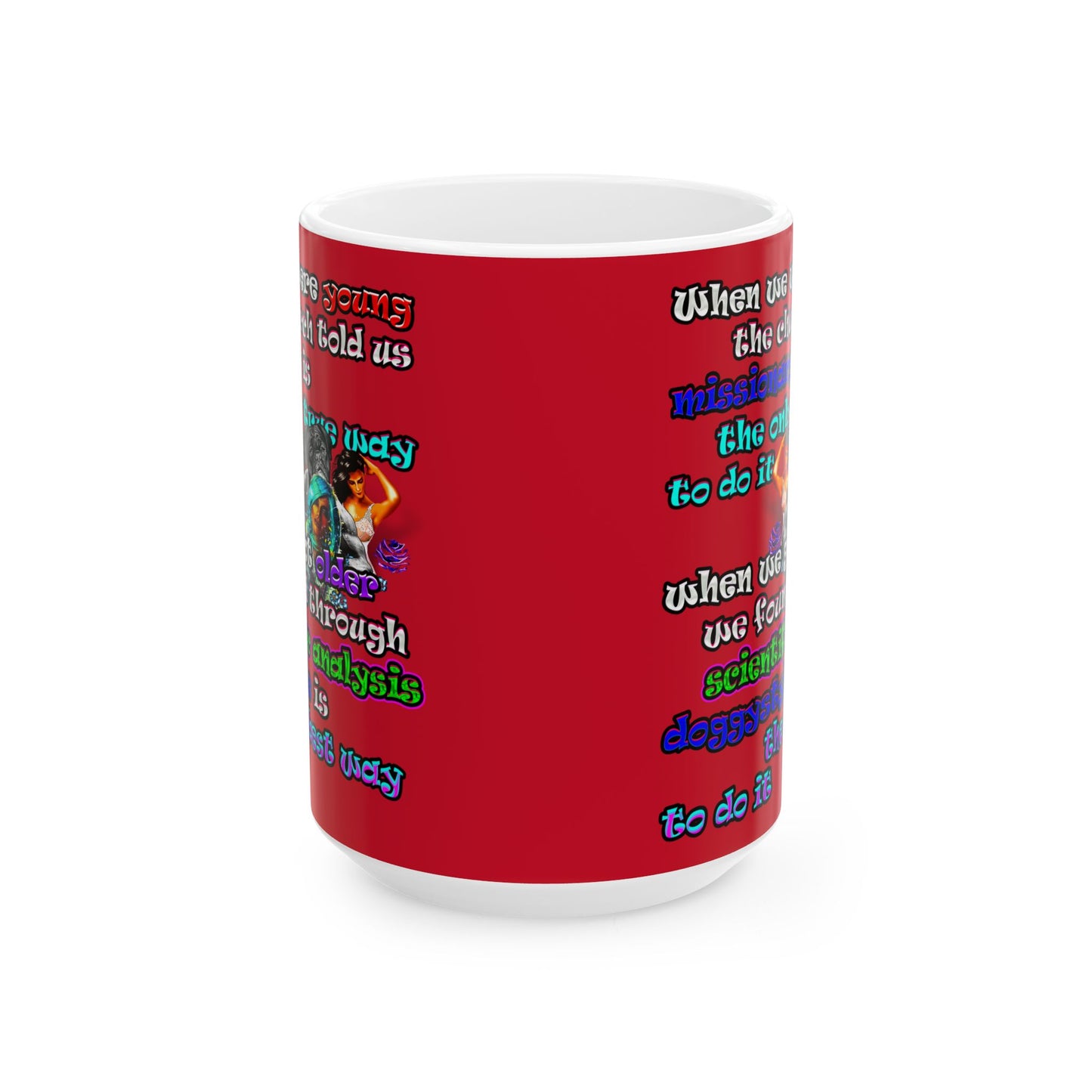 doggystyle - White Mug (dark red)