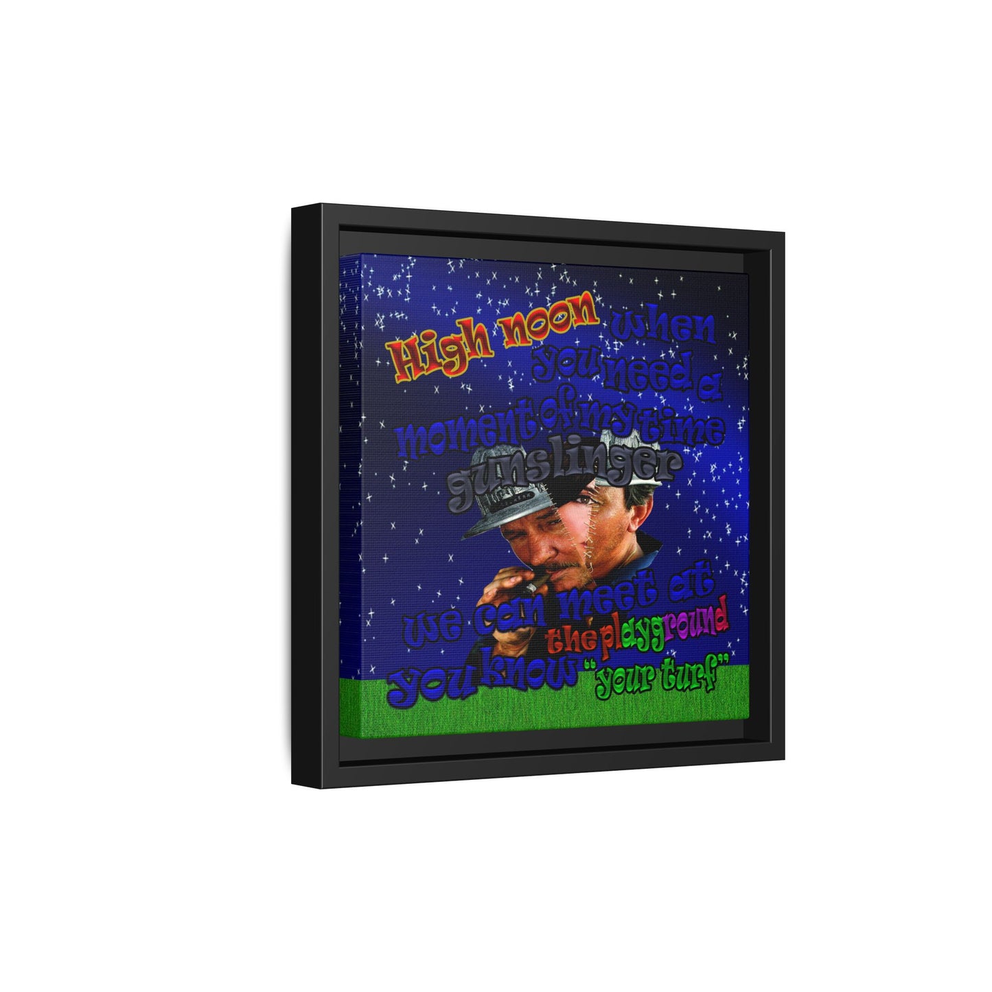 high noon - framed canvas art ('snoops' background)