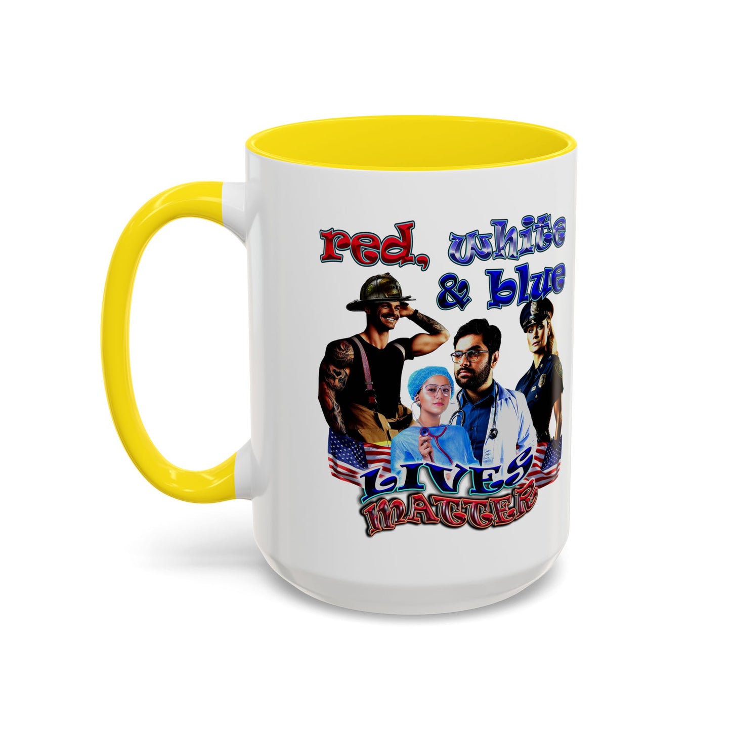 rw&b lives matter - Accent Mug (white)