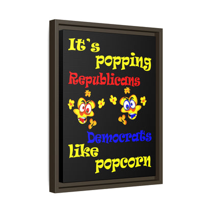 popping like popcorn - framed canvas art (black)
