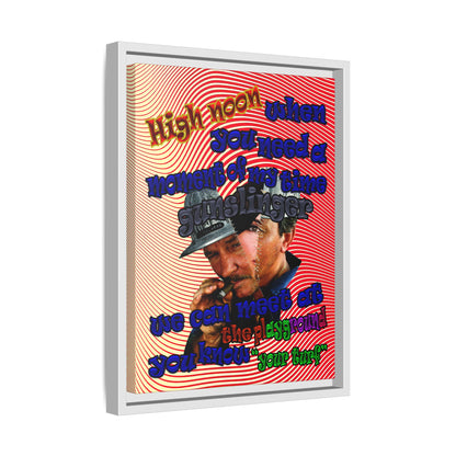 high noon - framed canvas art (yellow-orange wave)