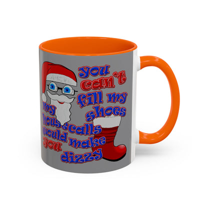 santa's shoes - Accent Mug (grey)