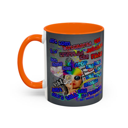 drop the beat - Accent Mug (grey-light grey)