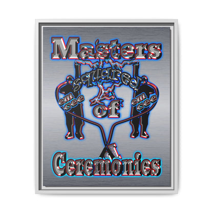 em cee squared - framed canvas art (brushed nickel)