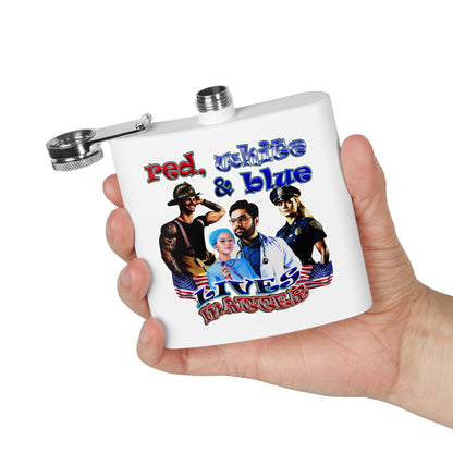 rw&b lives matter - Stainless Steel Flask
