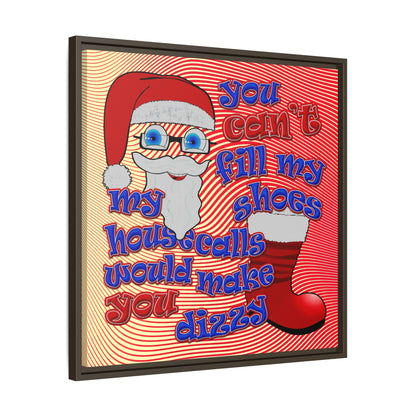 santa's shoes - framed canvas art (yellow-orange wave)