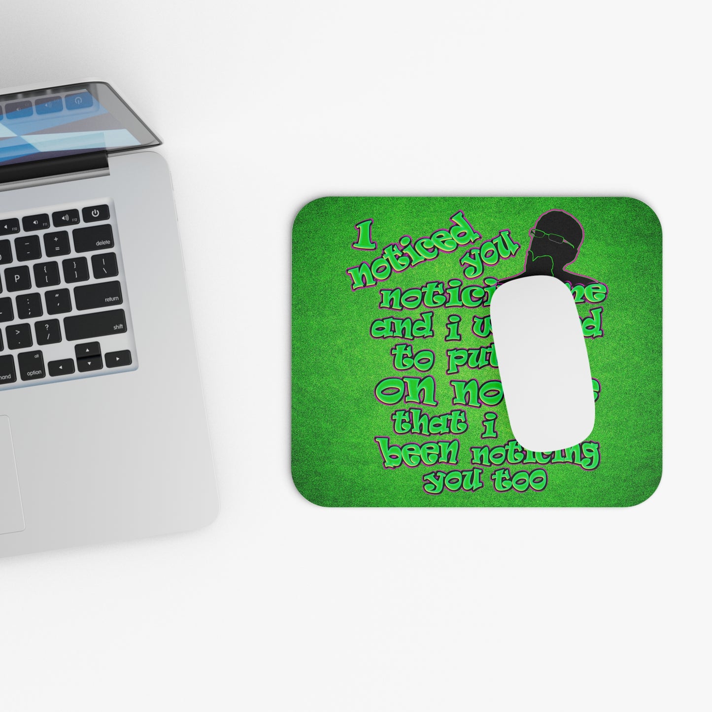 noticed you noticing - Mouse Pad (Rectangle) (green turf)