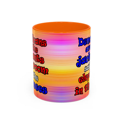 donkeys and elephants - Accent Mug (color blur)