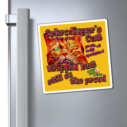 schrodinger's cat - Magnets - (yellow)