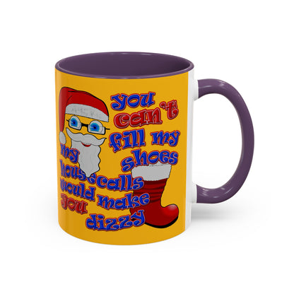 santa's shoes - Accent Mug (yellow)