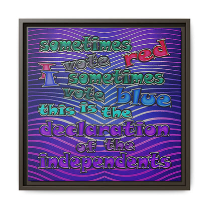 declaration of the independents - framed canvas art (purple wave)