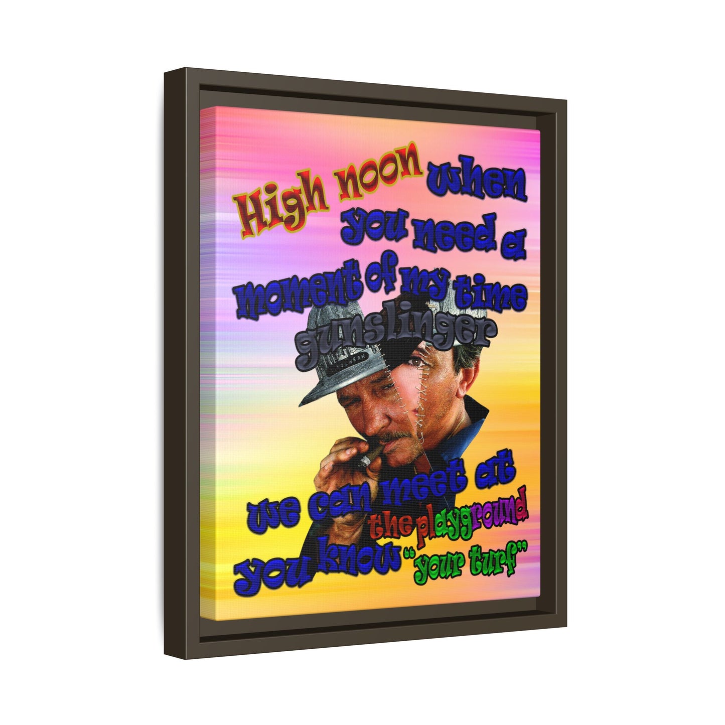 high noon - framed canvas art (color blur)