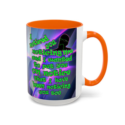 noticed you noticing - Accent Mug (grey-pink wave)