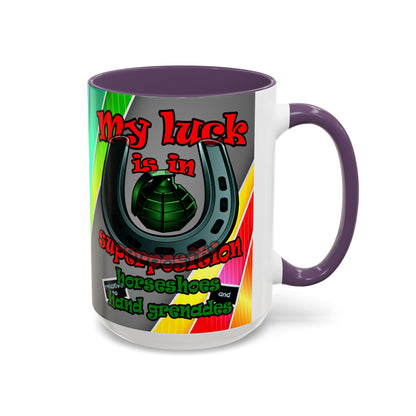 my luck - Accent Mug (rainbow split)