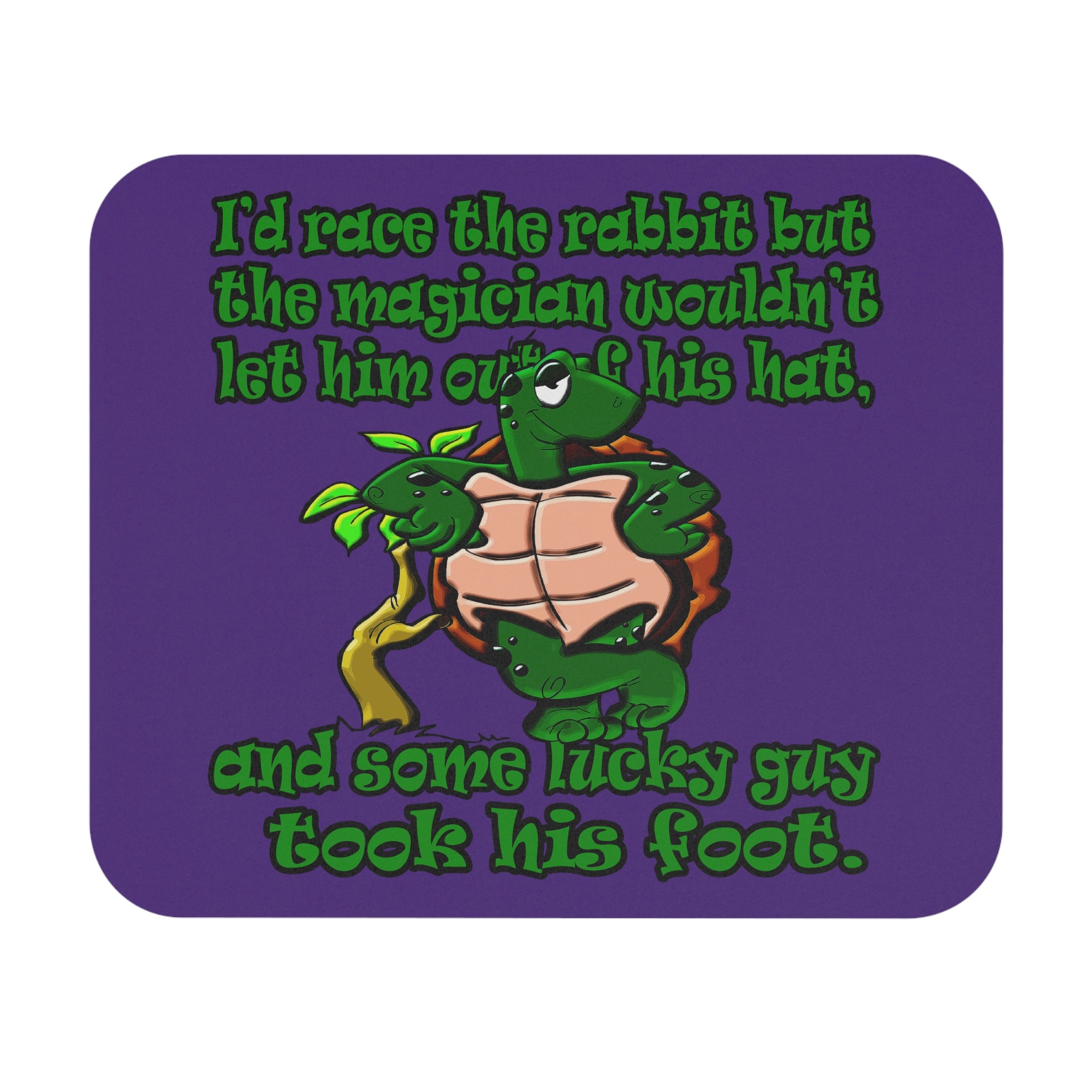 turtle race - Mouse Pad (Rectangle) (purple)