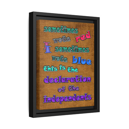 declaration of the independents - framed canvas art (brown papyrus)