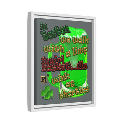 celtics logo - framed canvas art (dark grey)