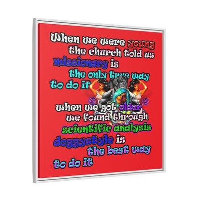 doggystyle - framed canvas art (red)