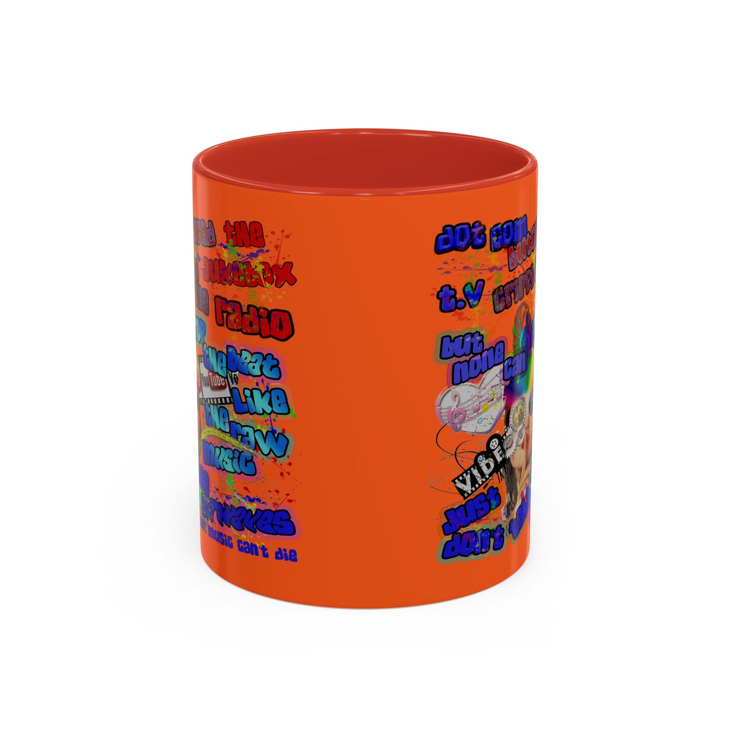 drop the beat - Accent Mug (orange)