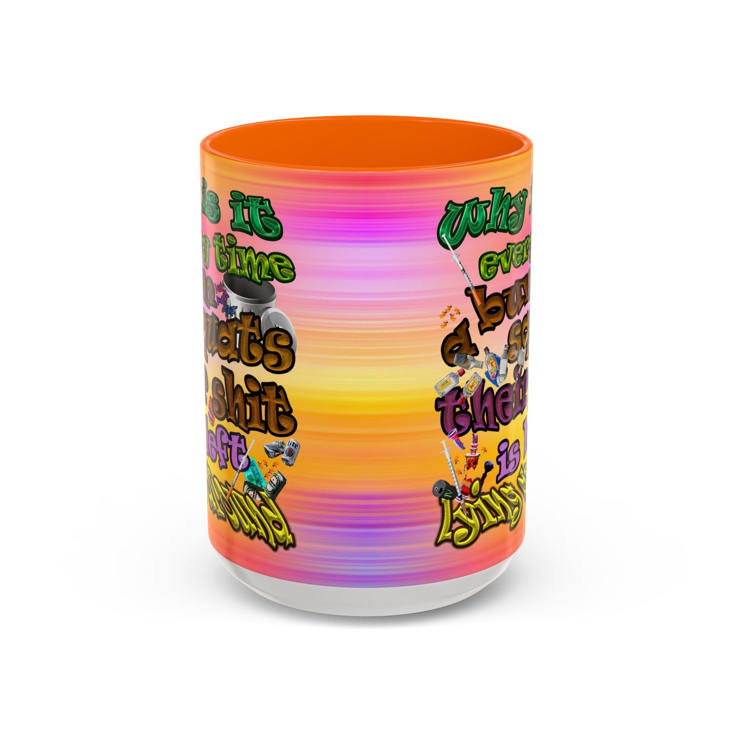 the bum's shit - Accent Mug (color blur)