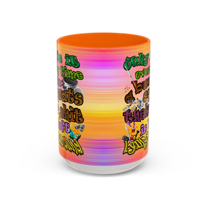 the bum's shit - Accent Mug (color blur)